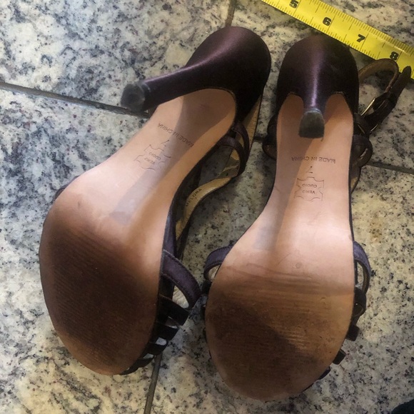 Bebe satin high heel evening shoes with leather soles - Picture 4 of 4